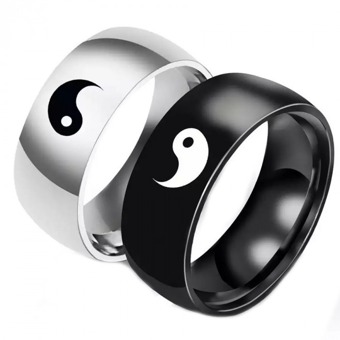 Set 2 inele yin yang, marimea 9