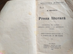 Eminescu, proza literara, editie Scurtu 1908, bibliofilie foto