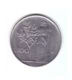 Moneda Italia 100 lire 1965, stare foarte buna, curata, Europa, Acmonital