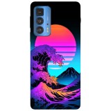 Husa compatibila cu Motorola G20 model Neon Wave, Silicon, TPU, Viceversa, Transparent, Carcasa