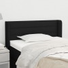 VidaXL Tăblie de pat cu aripioare negru 93x16x78/88 cm textil