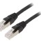 Patch Cord Ethernet Cat.6a S/FTP Negru 2m