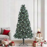 VidaXL Brad de Crăciun artificial pre-luminat cu set de globuri 240 cm 3396195