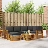 Cumpara ieftin Set de canapele de exterior 7 buc. 5-Locuri Natural si Antracit