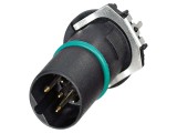 Conector M12 inserturi de contact, 5 pini, drept, ecranat