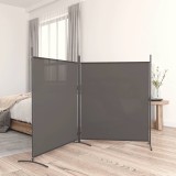 VidaXL Paravan de cameră cu 2 panouri, antracit, 348x180 cm