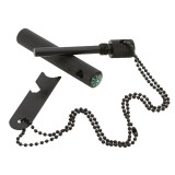 Cumpara ieftin Kit multifunctional pentru aprinderea focului, supravietuire, camping, drumetii, rigla, busola, desfacator sticle, carcasa aluminiu, lant 40 cm, negru