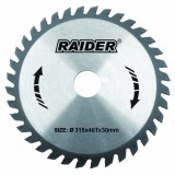 Disc circular pentru lemn Raider 185 mm, 60 dinti, alezaj 20 mm