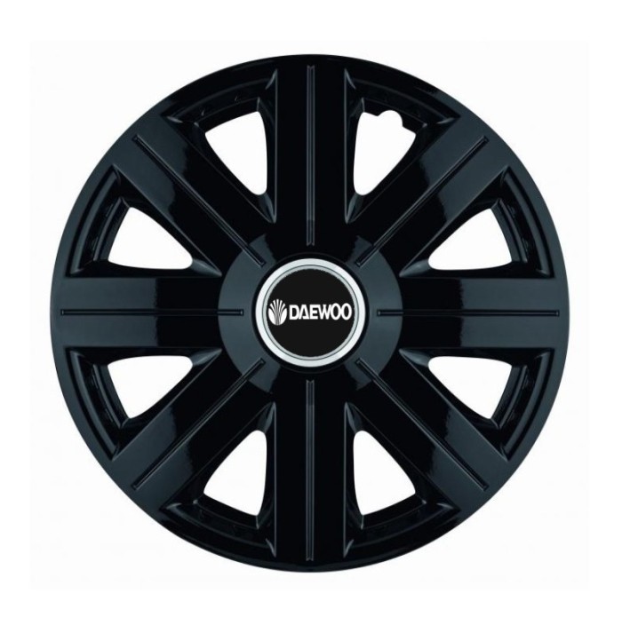 Set 4 Capace Roti, potrivite jantelor de R14, pentru Daewoo, model Cosmos Negru
