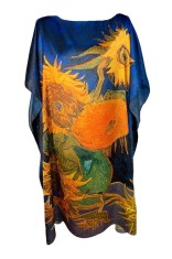 Rochie tip poncho dama FS, Dacali, bleumarin/oranj, one size
