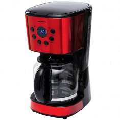 Cafetiera Heinner HCM-1500RDIX, 900 W, 1.5 l, Rosu/Negru