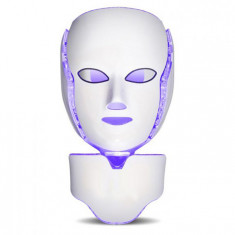 Masca Fata LED Cosmetica Tratament Foton Rejuvenation, Anti-imbatranire, Riduri fine, Pungi, 7 Culori LED foto