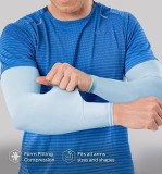 Cumpara ieftin Set 2 M&acirc;neci Supraelastice pentru Braț și M&acirc;nă &ndash; Protecție Sport &amp; Confort Outdoor | CORAL BEST DEALS Albastru 2 Marime universala