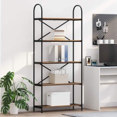 vidaXL Raft pentru cărți Lemn vechi 80 x 30 x 183 cm Lemn compozit