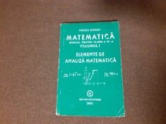 MIRCEA GANGA MANUAL PENTRU CLASA A XI A ANALIZA MATEMATICA 2001