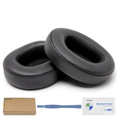 Set 2 bureti pentru casti Skullcandy Crusher ANC EVO 3.0 / 2.0 / 360 / Hesh 3 / Venue, Over-Ear, Negru, Spuma cu memorie, Piele ecologica