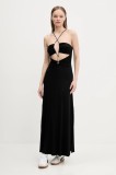 Desigual rochie MONTPELLIER culoarea negru, maxi, dreaptă, 25SWVK55