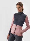 Polar regular cu guler pentru femei - roz pudrat, 4F Sportswear