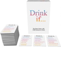 Joc &#039;Drink if&#039; Joc de baut pentru adulti, ideal pentru petreceri. Citeste o provocare si bea daca te potrivesti! Contine 110 cartonase cu peste 1200 d