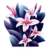 Cumpara ieftin Sticker decorativ, Flori, Roz, 60 cm, 10090ST, Oem