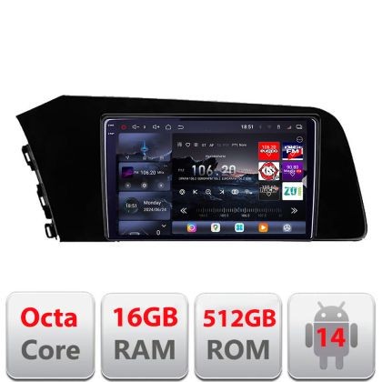 Navigatie Hyundai Elantra 2021- Edotec Kit-elantra2021 8 core QLED 2K 16+512 360 Android Waze USB Navigatie Internet Youtube Radio CarStore Technology