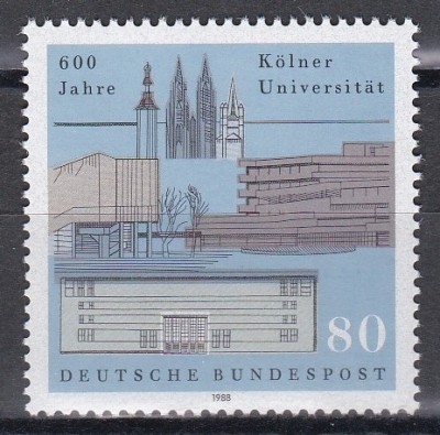 Germania 1988 - A 600-a aniversare a Universității din K&amp;ouml;ln, MNH foto