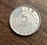 C50 - Moneda foarte veche - 5 centi - Belize - 1980