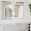 VidaXL Perdele cu perdele 2 pcs Nisipiu 140x140cm Poliester 4108017