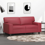 Gossi canapea cu 2 locuri, rosu vin, 120 cm, material textil