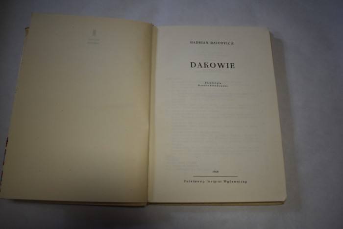 Hadrian Daicoviciu - Dakowie (1969, limba poloneza)