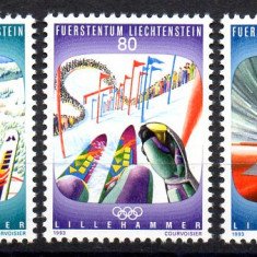 LIECHTENSTEIN 1993, Sport, J.O. Lillehammer, serie neuzata, MNH