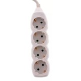 Prelungitor Well 4 prize 1.5m cablu 3x1.5mmp 3500W 16A alb EXTS-4S1.5M/02-WL