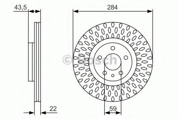 Disc frana FIAT 500L (199) (2012 - 2016) BOSCH 0 986 479 558