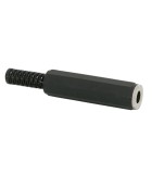 Mufa JACK mono 6.3 mm mama cu protectie pentru cablu, Oem