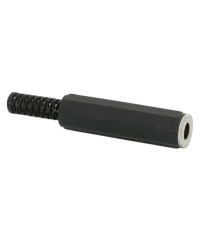Mufa JACK mono 6.3 mm mama cu protectie pentru cablu foto