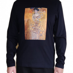 T3. Tricou imprimat cu pictura Lady in Gold de Klimt, marime L, maneci lungi