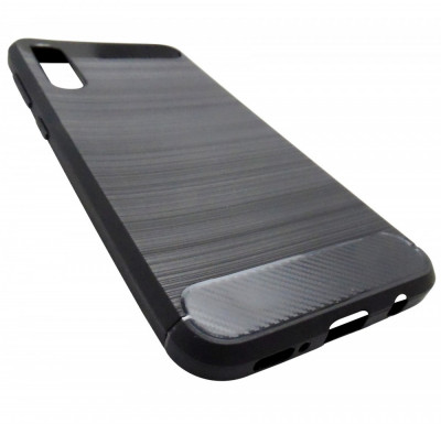 Husa Forcell Carbon silicon neagra pentru Samsung Galaxy A30s / A50 foto