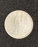 Moneda 1 leu 1910 argint