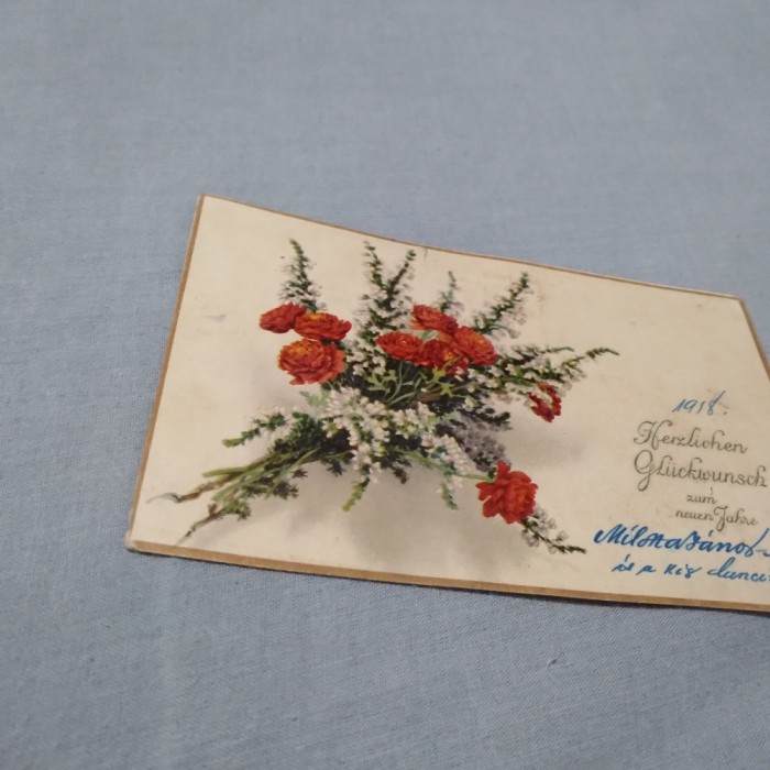 CARTE POSTAL FELICITARE 1918 CIRCULATA
