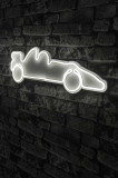 Decoratiune luminoasa LED, Formula 1 Race Car, Benzi flexibile de neon, DC 12 V, Alb, Neon Graph
