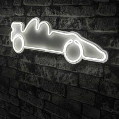 Decoratiune luminoasa LED, Formula 1 Race Car, Benzi flexibile de neon, DC 12 V, Alb