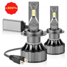 Set 2 Bec LED H7 V20 12000LM Canbus, Alb rece, 120W, +300%