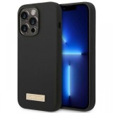 Guess Husa Silicon Metal Logo MagSafe iPhone 14 Pro Max Negru