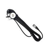 Suport Antena PNI T941 pentru Portbagaj CB Auto, Cablu Coaxial RG58 5m Inclus, Otel Inoxidabil, Argintiu