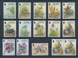 ALDERNEY 1994-NATURA-FLORI-ANIMALE-LOT DE 15 TIMBRE, Nestampilat