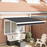 vidaXL Marchiză manuală retractabilă antracit 300x250 cm