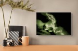 Tablou Canvas, "V&acirc;rtejul Luminilor Nordului Fascinante", Auroră, Verde, Noapte, Cer, Spectacol, Lumină, Mister, Univers, Natură, Fenomen., 39 x 26 cm,