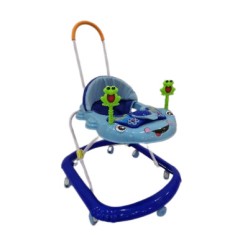 Premergator cu sunete, lumini si maner Broscuta Blue