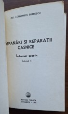 Depanări și reparații casnice &ndash; Vol. II, Constantin Burdescu, Editura Tehnică 1988