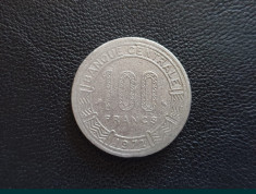 Moneda 100 francs 1972 Gabonaise foto